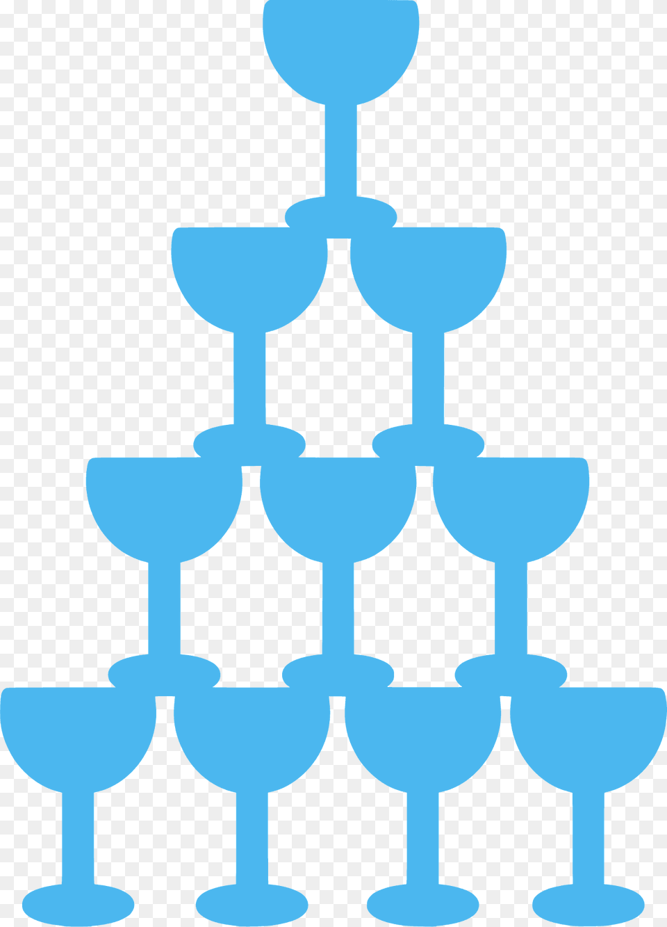 Pyramid Of Wine Glasses Silhouette, Glass, Goblet Png Image