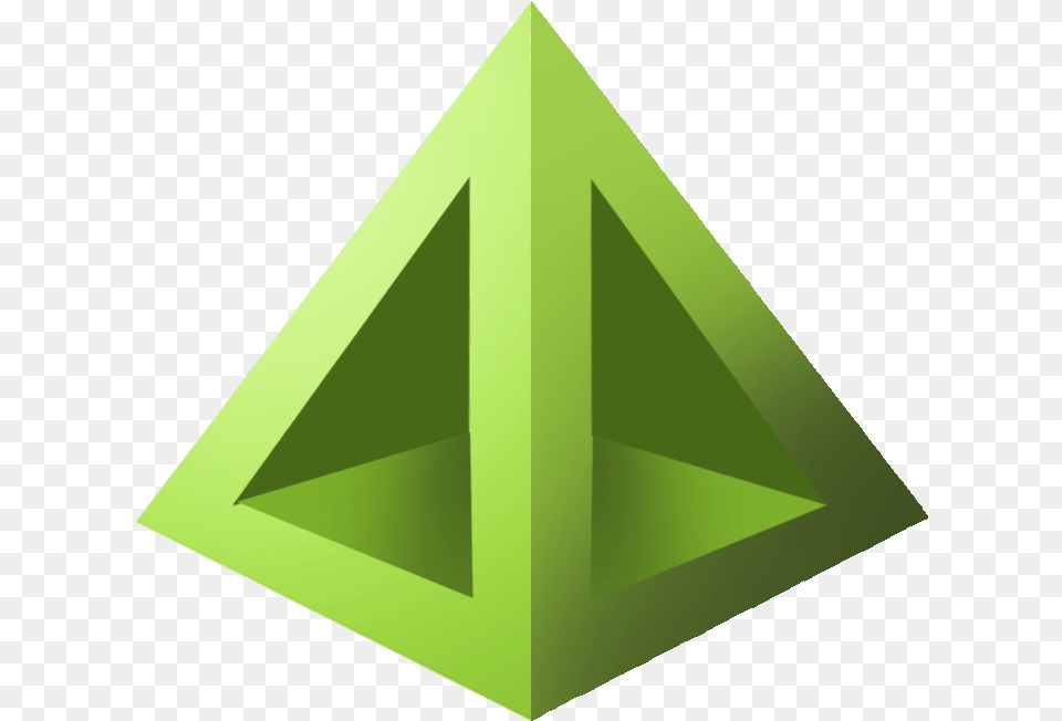 Pyramid Transparent Pyramid Icon, Triangle, Green Png