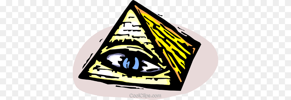 Pyramid With Eye Symbol Royalty Vector Clip Art, Triangle, Animal, Fish, Sea Life Free Png Download