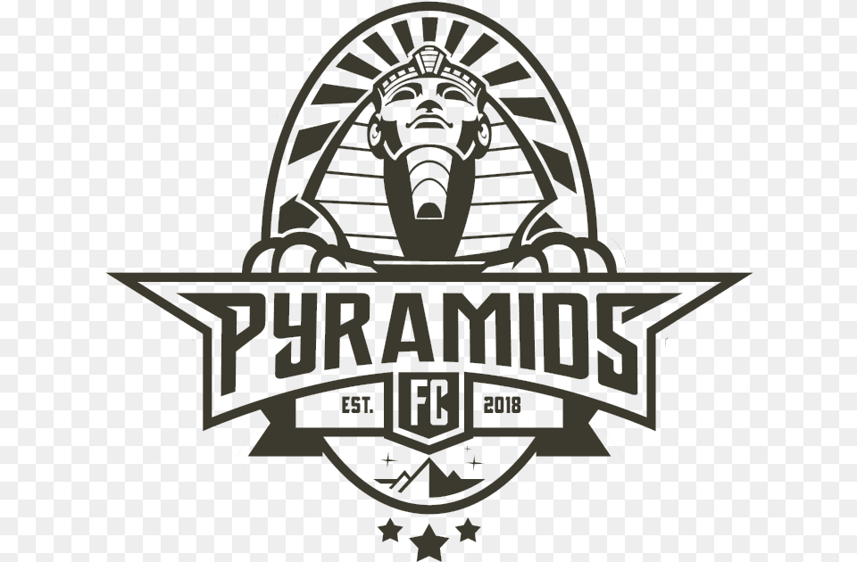 Pyramids Logo Design 1 Color Pyramids Fc Logo, Badge, Symbol, Emblem, Machine Png