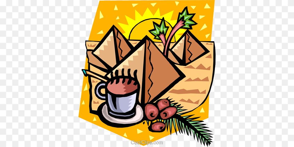 Pyramids With Coffee Beans And Espresso Royalty Vector Clip, Herbal, Herbs, Plant, Art Free Png