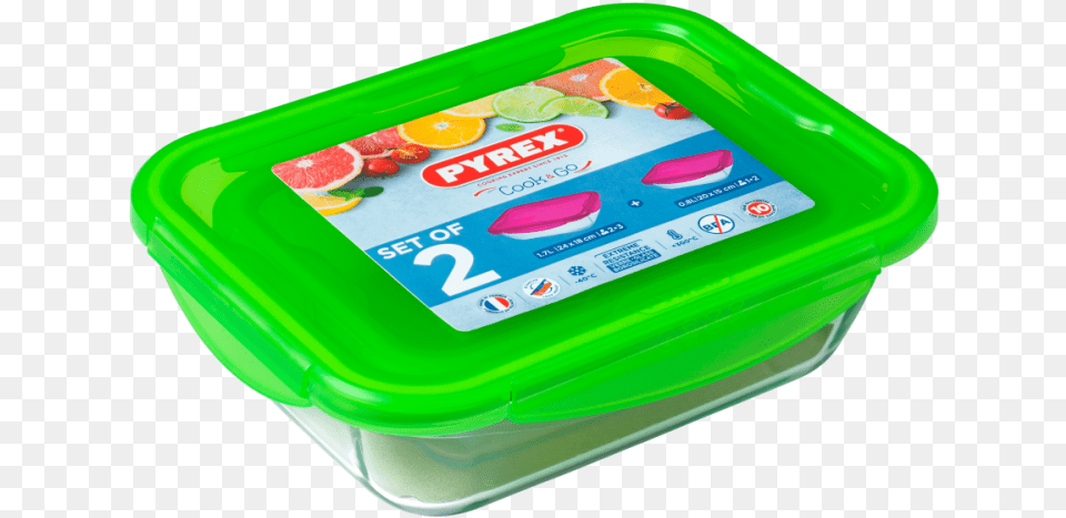 Pyrex Cook And Go 2 Piece Rectangular Set Green Roaster Box, Food, Lunch, Meal, Cabinet Free Png Download