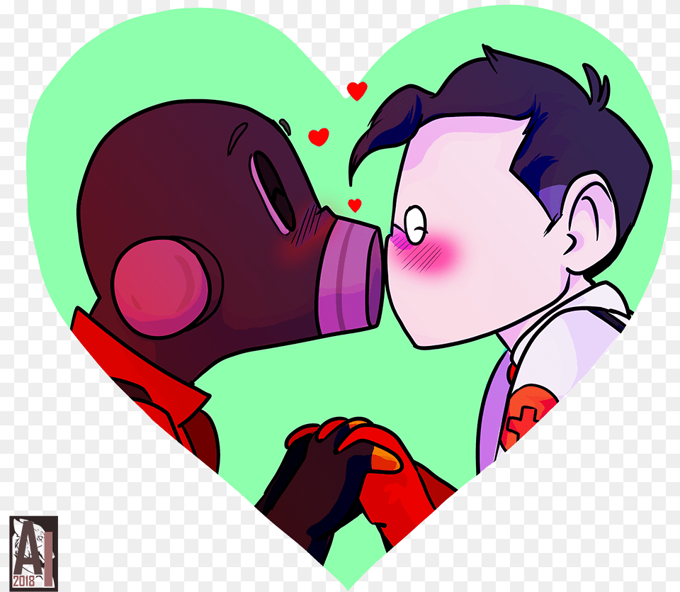 Pyro And Medic Valentine39s Day, Heart, Baby, Face, Head Free Png