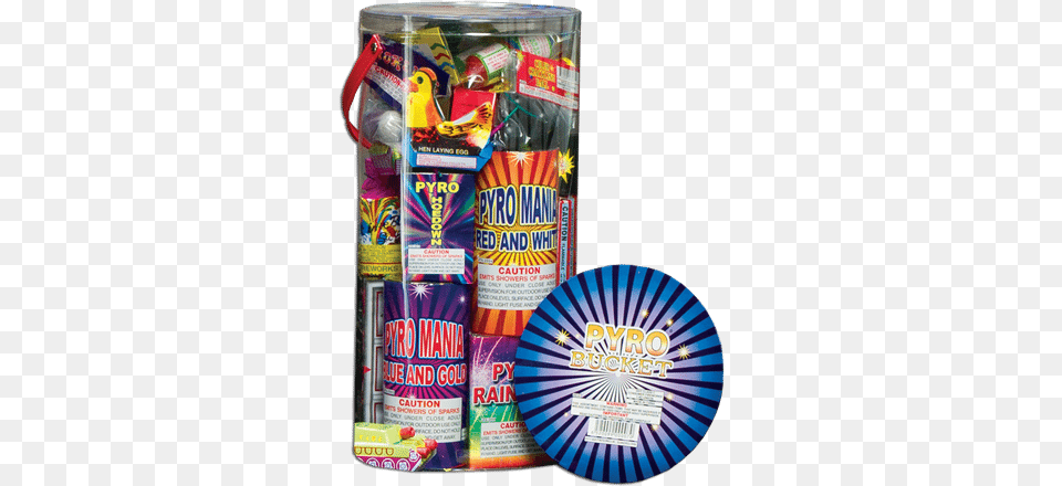 Pyro Bucket Assortment Bucket Of Fun Assortment Pack Firework, Food, Sweets, Candy, Disk Png Image