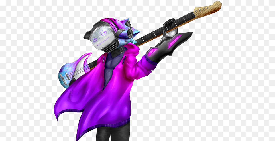 Pyrocynicaltwitter Fictional Character, Purple, Guitar, Musical Instrument, Adult Free Transparent Png