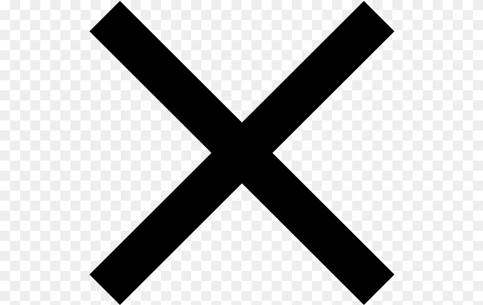 Q Cross Tick Clipart Black And White, Gray Free Png