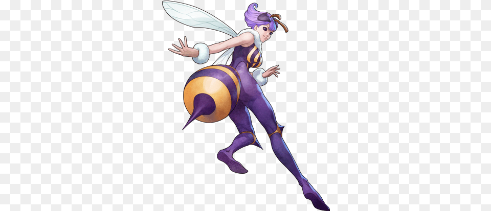 Q Darkstalkers Q Bee, Purple, Insect, Animal, Wasp Png