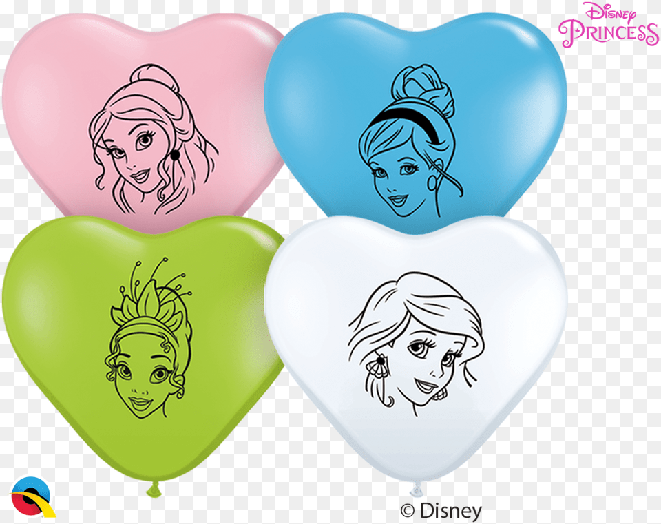 Q Disney Princessheart Latex Assortment Print, Balloon, Baby, Face, Head Png