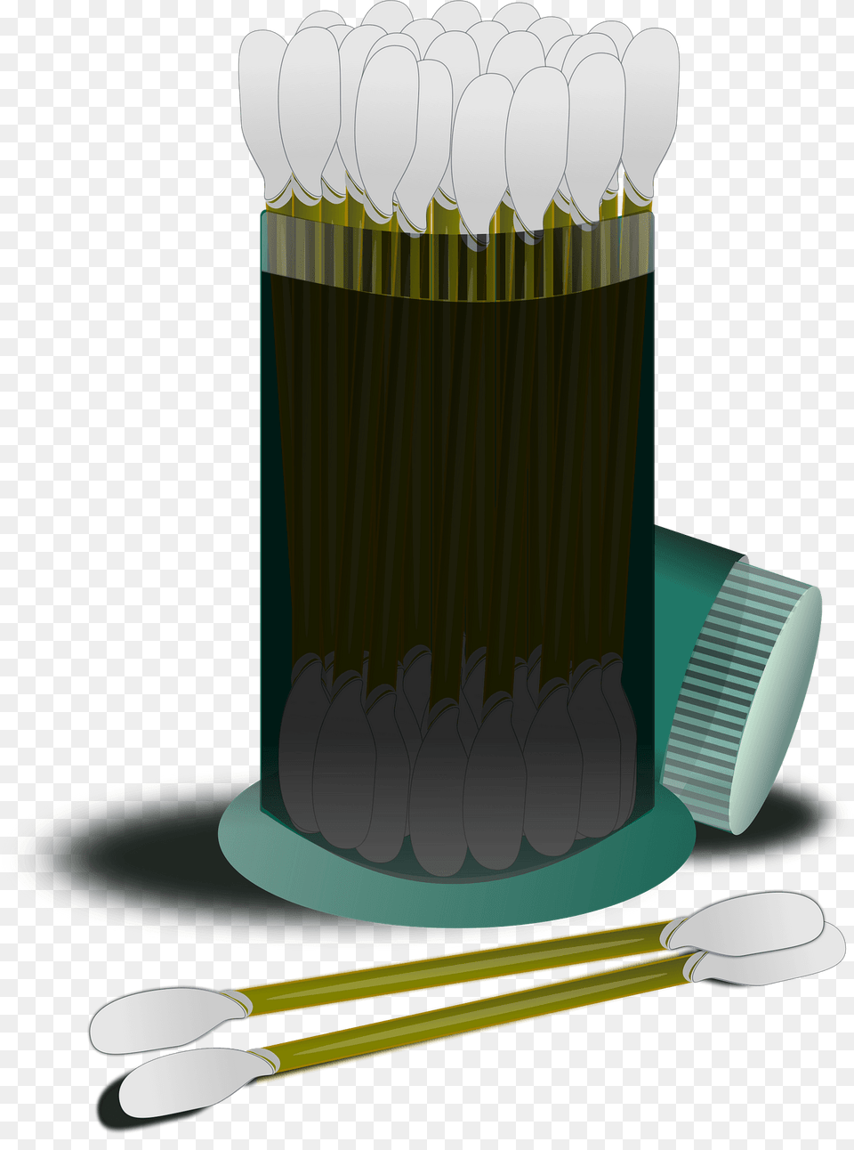Q Tips In A Container Clipart, Cutlery, Spoon, Tape, Badminton Png