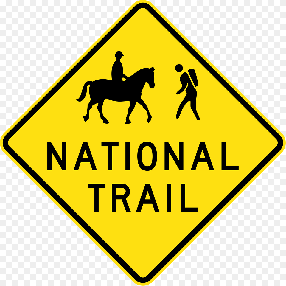 Q01 National Trail Used In Queensland Clipart, Sign, Symbol, Person, Road Sign Png