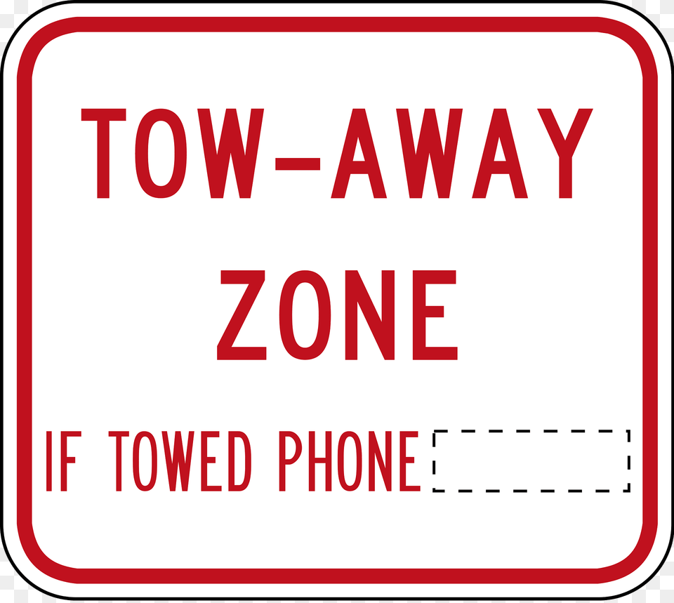 Q01 Tow Away Zone Used In Queensland Clipart, Sign, Symbol, First Aid, Text Png Image