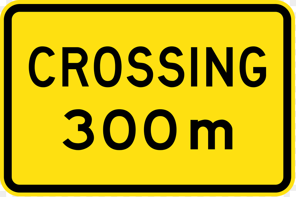 Q02 Crossing Ahead Used In Queensland Clipart, Sign, Symbol, Text, Number Free Png
