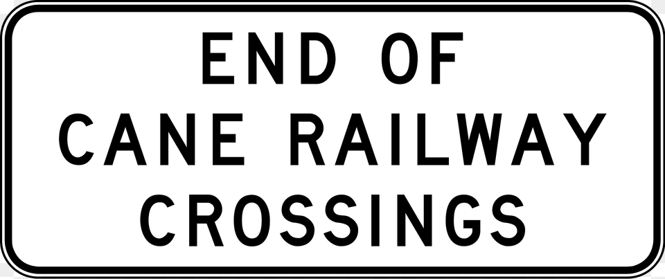 Q02 End Of Cane Railway Crossings Used In Queensland Clipart, Text, Symbol Png