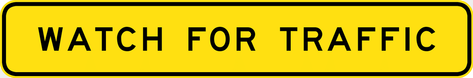 Q06 Watch For Traffic Used In Queensland Clipart, Sign, Symbol, Text Free Transparent Png