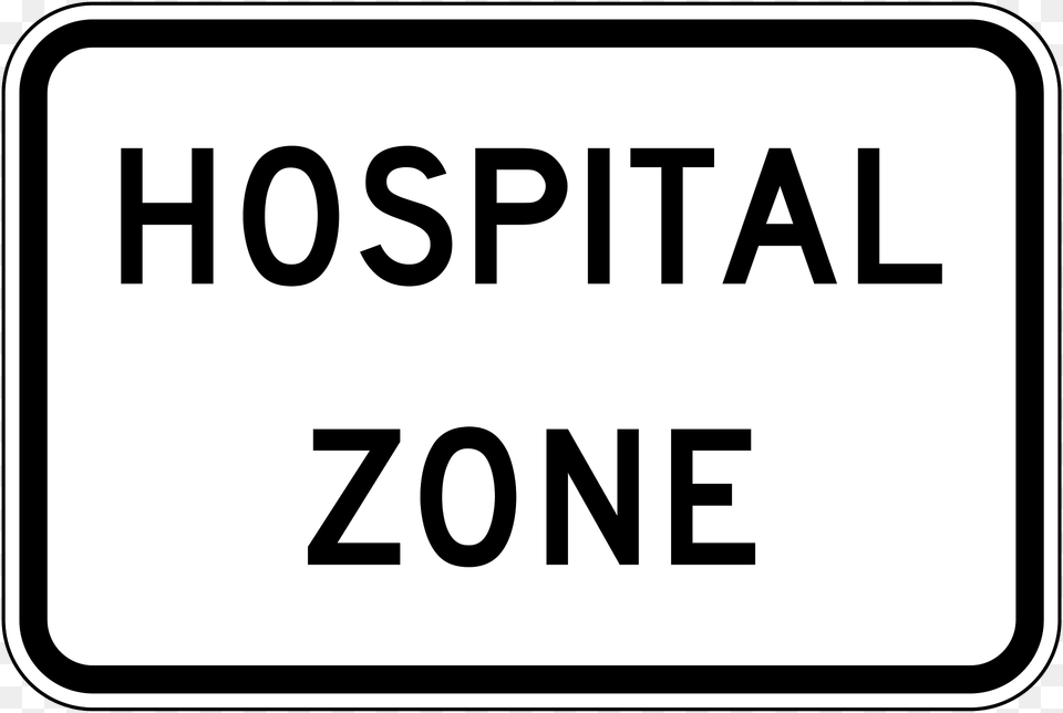 Q07 Hospital Zone Used In Queensland Clipart, Sign, Symbol, Road Sign, Text Png