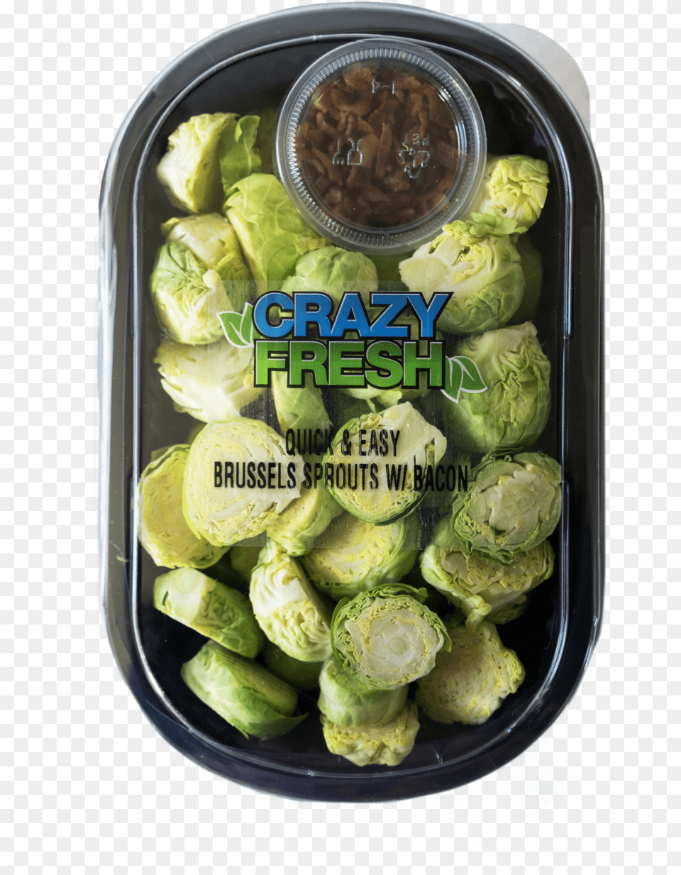 Qampe Brussel Sprouts W Bacon 16oz Brussels Sprout, Food, Produce, Brussel Sprouts, Plant Png Image