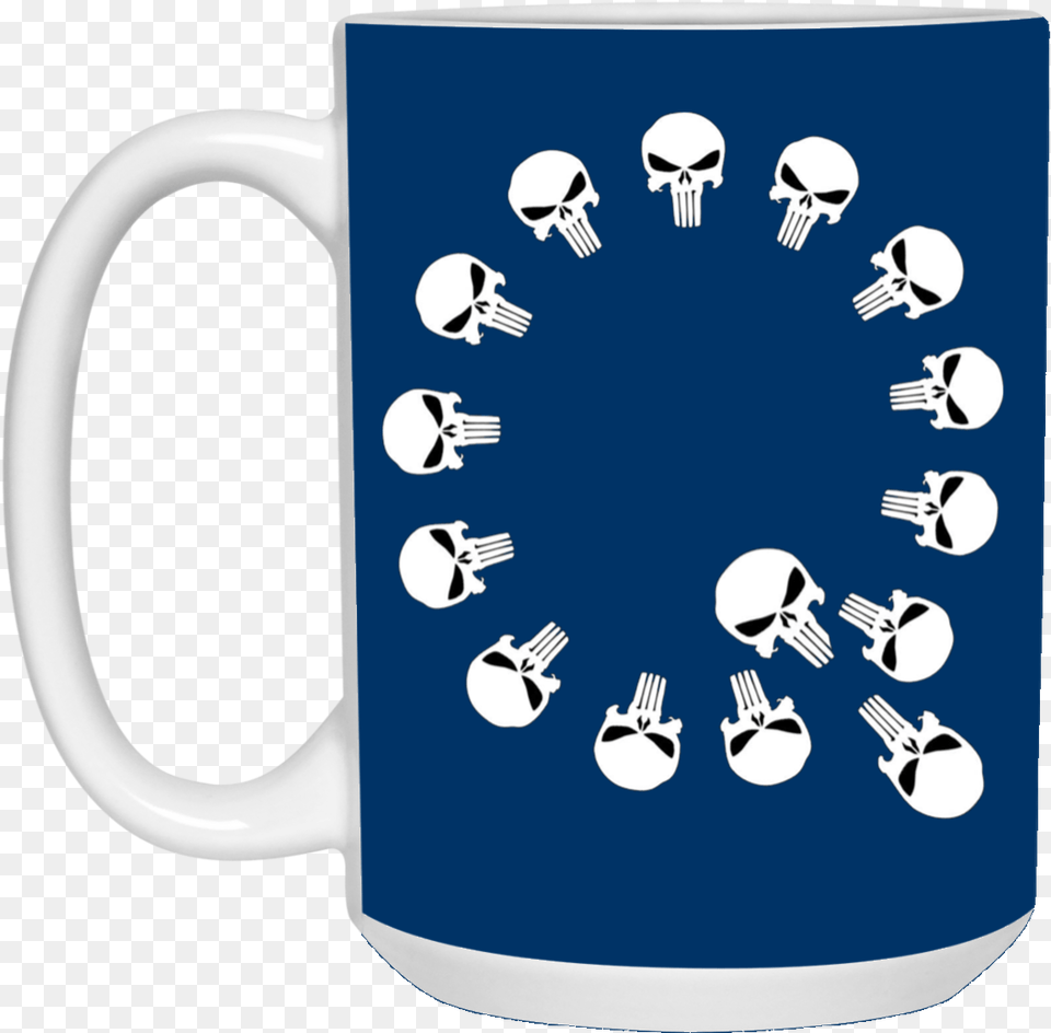 Qanon Punisher Skull Q Ceramic Mug Mug, Cup, Beverage, Coffee, Coffee Cup Png Image