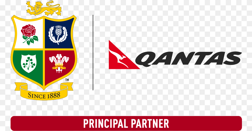 Qantas Official Partners British Amp Irish Lions, Logo, Emblem, Symbol, Armor Free Transparent Png
