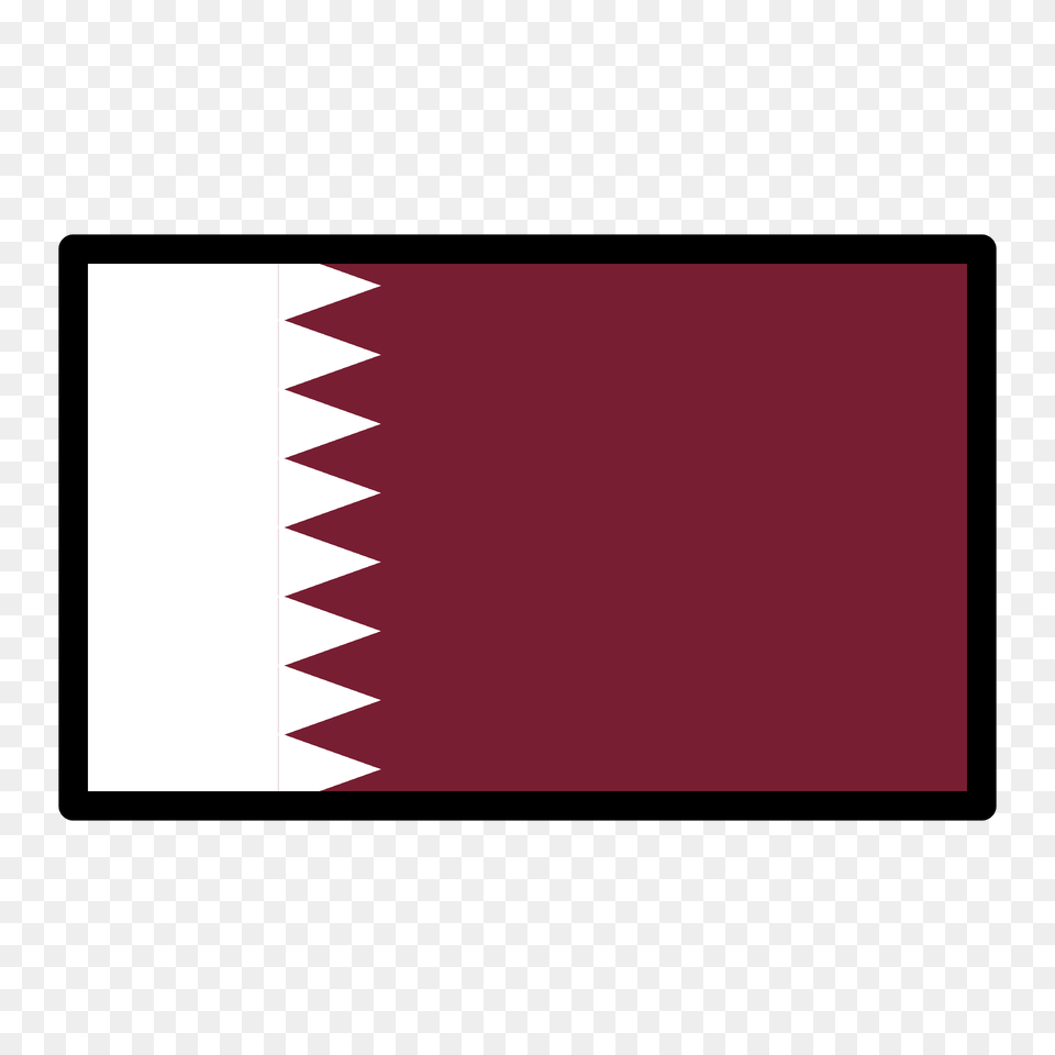 Qatar Flag Emoji Clipart, Maroon, Sticker, Electronics, Screen Free Png Download