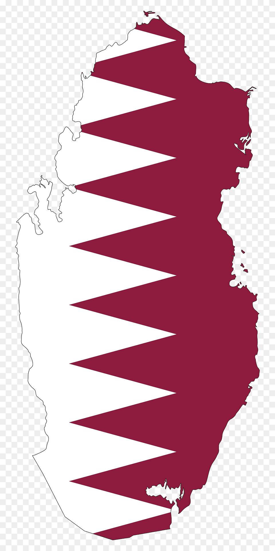 Qatar Map Flag With Stroke Clipart, Baby, Person, Chart, Plot Free Transparent Png