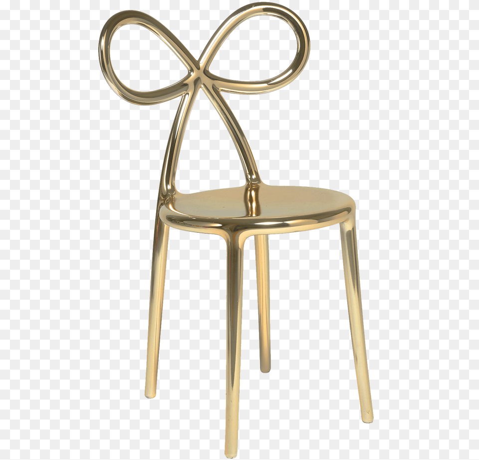 Qeeboo Set Of 2 Chairs Metallic Gold Ribbon Rose Gold Metal Chair, Furniture, Plywood, Wood, Bar Stool Png Image