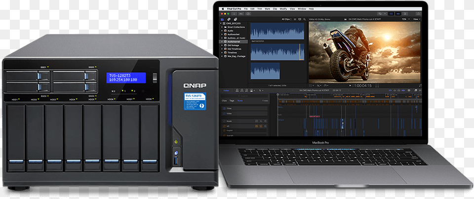 Qnap Thunderbolt 3 Nas Helps You Save Time Yet Accomplish Nas Qnap Thunderbolt 3 For Mac, Computer, Electronics, Laptop, Pc Png Image