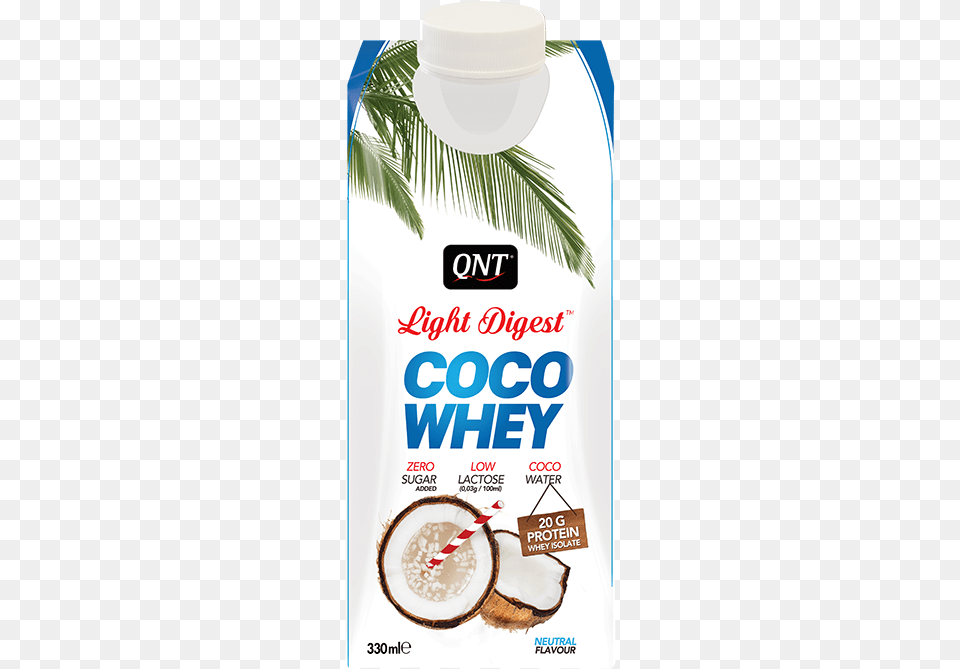 Qnt Direct Coco Whey Natural Coconut 12x 330 Ml Qnt Light Digest Coco Whey, Food, Fruit, Plant, Produce Free Transparent Png