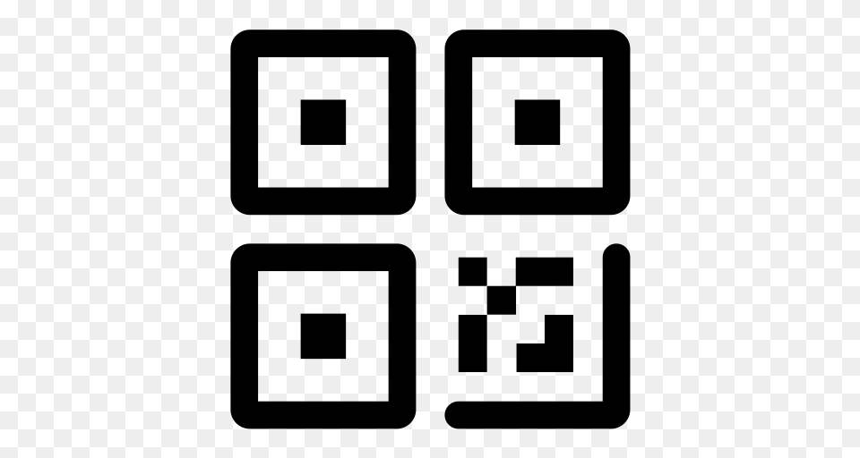 Qr Code Qr Code Technology Icon With And Vector Format, Gray Png