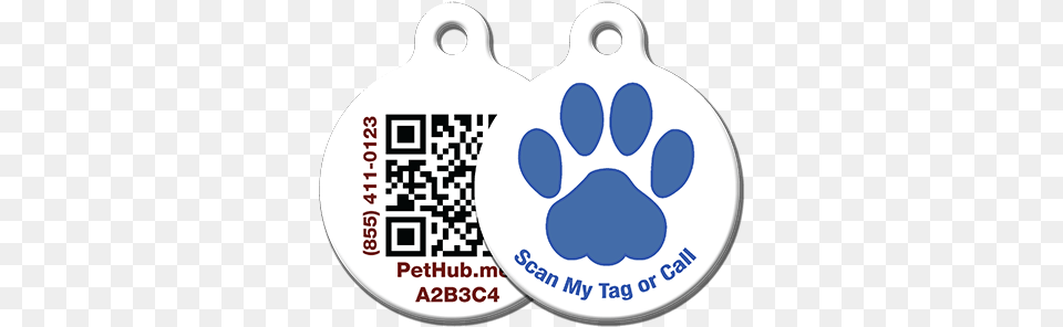Qr Digital Dog Amp Cat Id Tag Blue Paw, Logo, Qr Code Free Transparent Png
