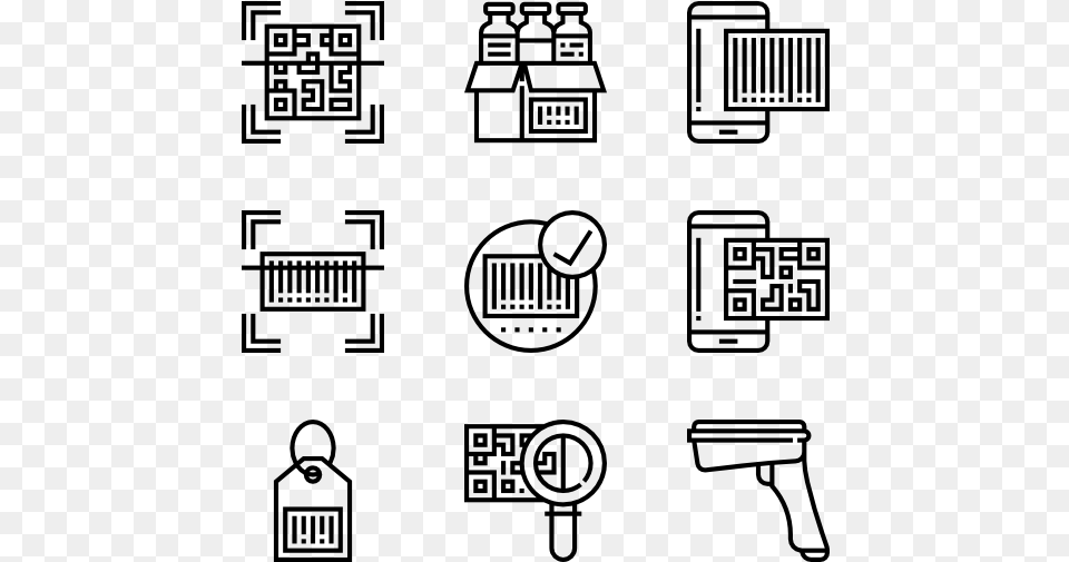 Qr Icons Hosting Icons, Gray Free Png