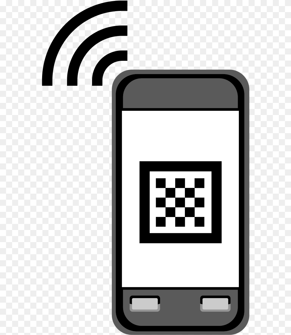 Qrcode Reader Clip Arts Transparent Qr Code On Mobile, Electronics, Phone, Mobile Phone, Qr Code Free Png