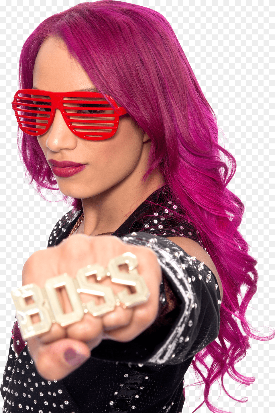 Qsghyfl Sasha Banks With Glasses, Accessories, Sunglasses, Person, Hand Free Transparent Png