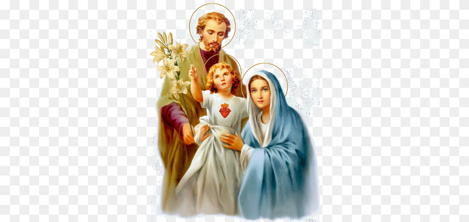 Qua Natus Est Jesus Qui Vocatur Christus Sagrada Familia Jesus Jose Y Maria, Adult, Person, Woman, Female Free Png Download