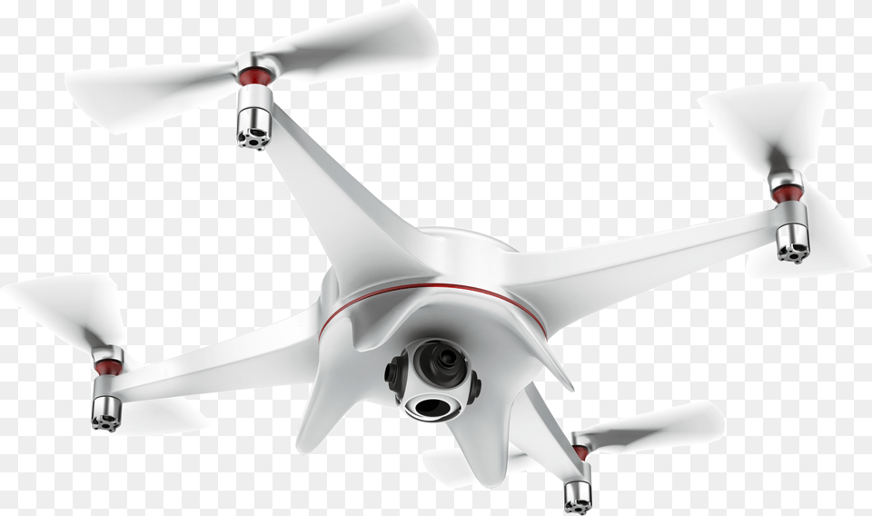 Quadcopter Drone Flying White Drone Free Png Download