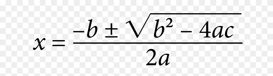 Quadratic Formula, Gray Free Transparent Png