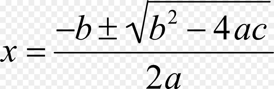 Quadratic Formula No Background, Gray Free Transparent Png