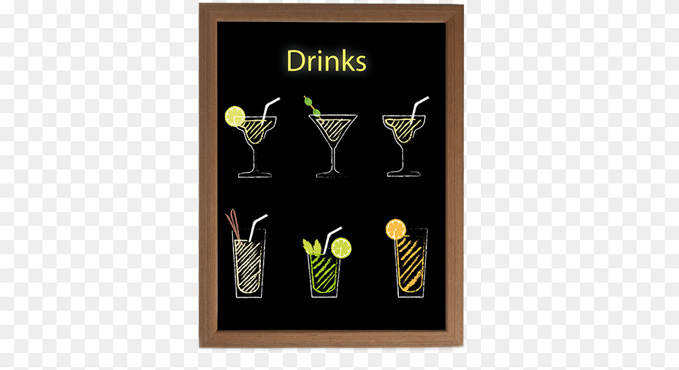 Quadro Drink Drink, Alcohol, Beverage, Cocktail, Blackboard Free Png Download