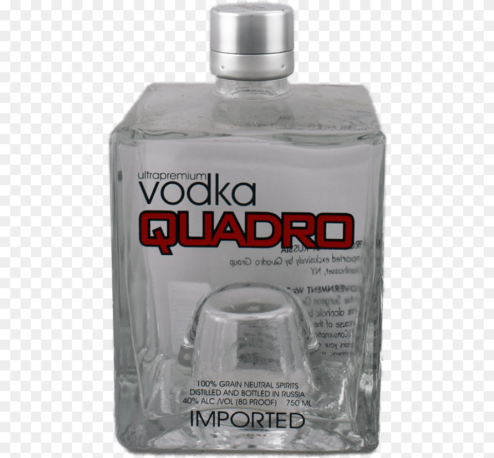 Quadro Vodka, Bottle, Alcohol, Beverage, Liquor Free Png Download