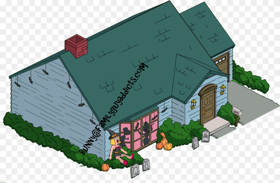 Quagmire House Halloween Decorations Family Guy Quagmire House, Architecture, Building, Cottage, Housing Png Image
