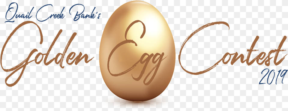 Quail Creek Bank Golden Egg Hunt Logo Calligraphy, Food, Text, Handwriting Png Image