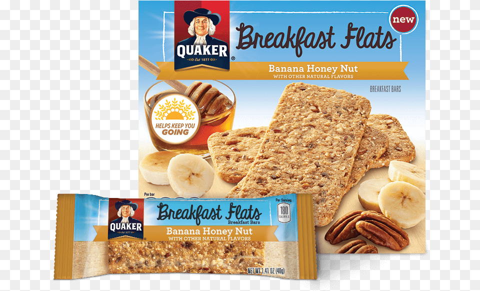 Quaker Breakfast Flats, Fruit, Banana, Bread, Cracker Free Transparent Png