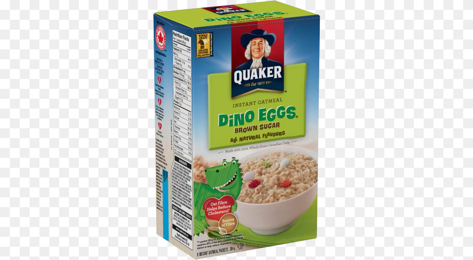 Quaker Dino Eggs Instant Oatmeal Quaker Dino Eggs Brown Sugar Instant Oatmeal, Breakfast, Food, Adult, Male Free Png
