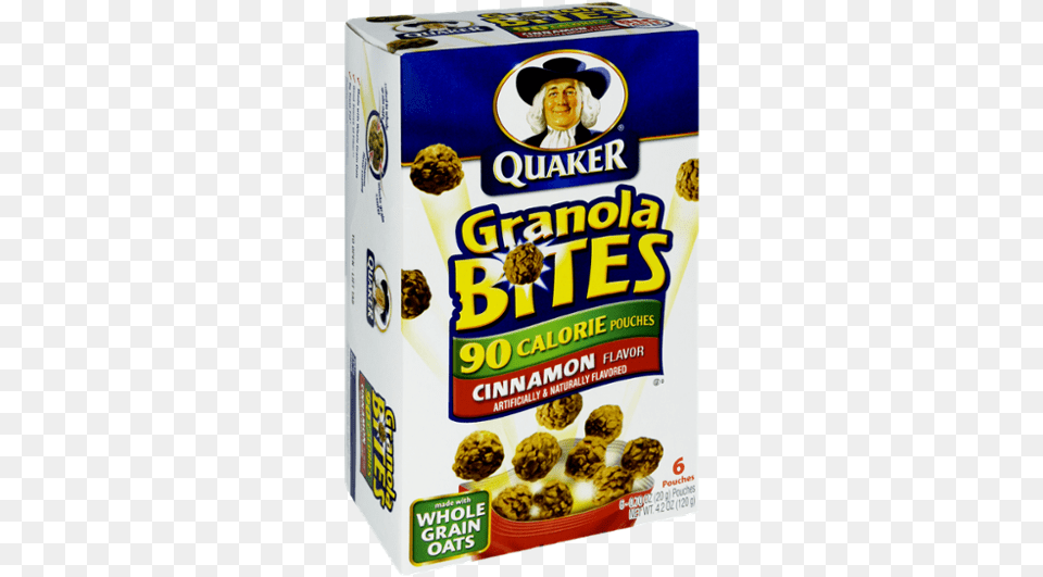 Quaker Granola Bites Cinnamon, Food, Snack, Adult, Female Free Png