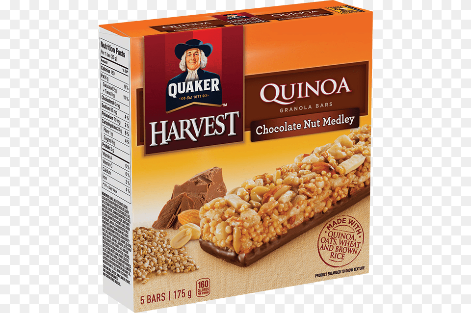 Quaker Harvest Quinoa Chocolate Nut Medley Granola Quaker Harvest Granola Bars, Adult, Person, Woman, Female Free Png