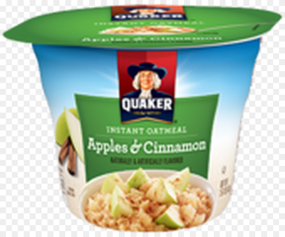 Quaker Instant Oatmeal Cups, Yogurt, Dessert, Food, Person Png Image