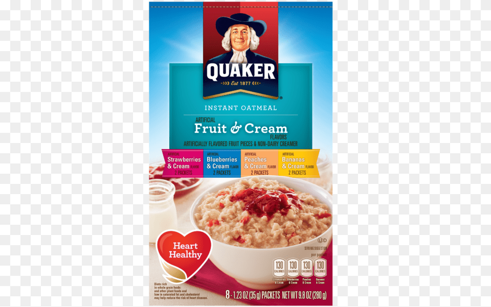 Quaker Instant Oatmeal Strawberries And Cream Oatmeal, Adult, Person, Food, Female Png Image