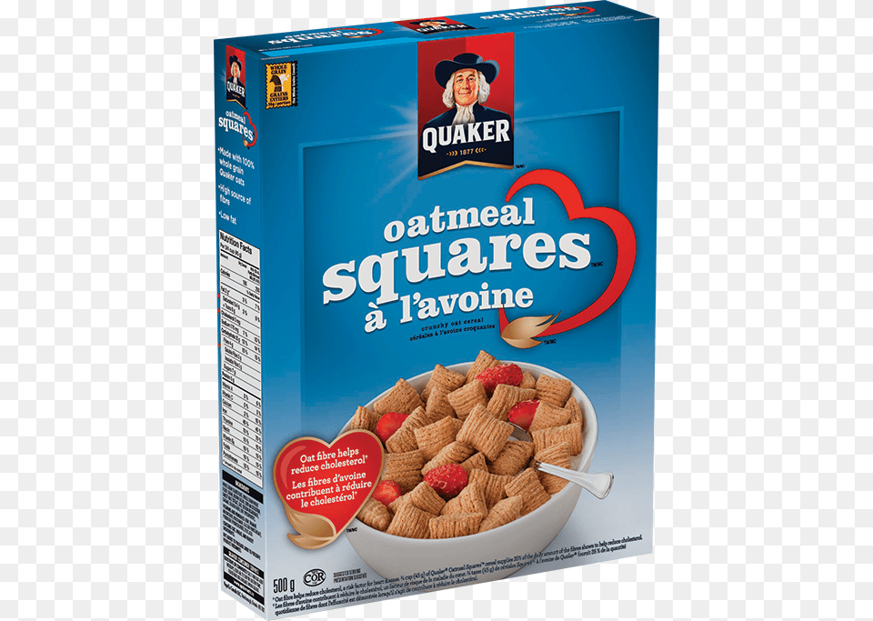 Quaker Oatmeal Squares Cereal Cereale Avoine, Adult, Bowl, Female, Person Free Transparent Png