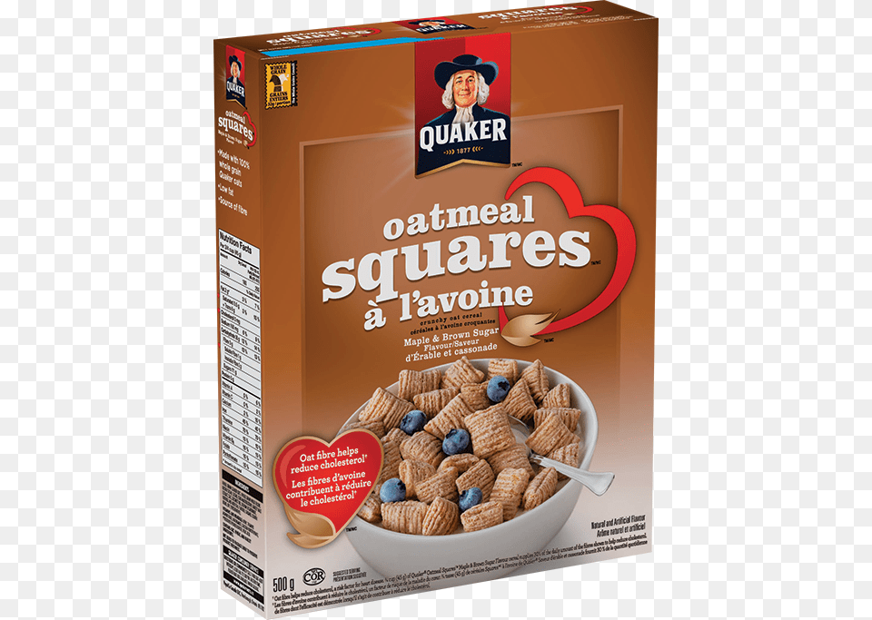 Quaker Oatmeal Squares Maple Amp Brown Sugar Flavour Maple And Brown Sugar Cereal, Bowl, Adult, Female, Person Png Image