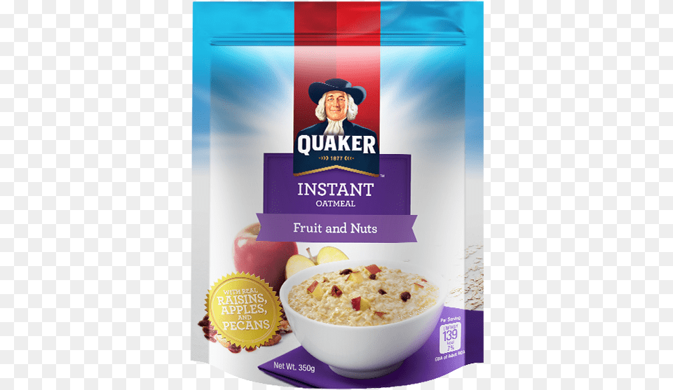 Quaker Oats With Nuts, Adult, Person, Oatmeal, Food Free Transparent Png