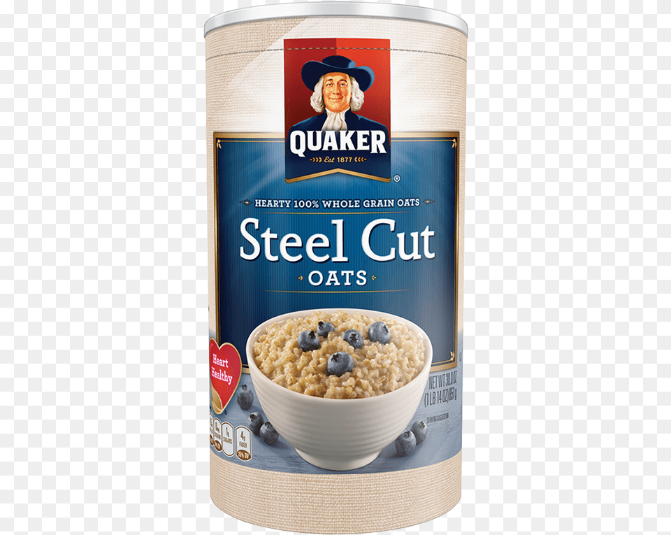 Quaker Steel Cut Oats, Oatmeal, Food, Breakfast, Adult Free Transparent Png